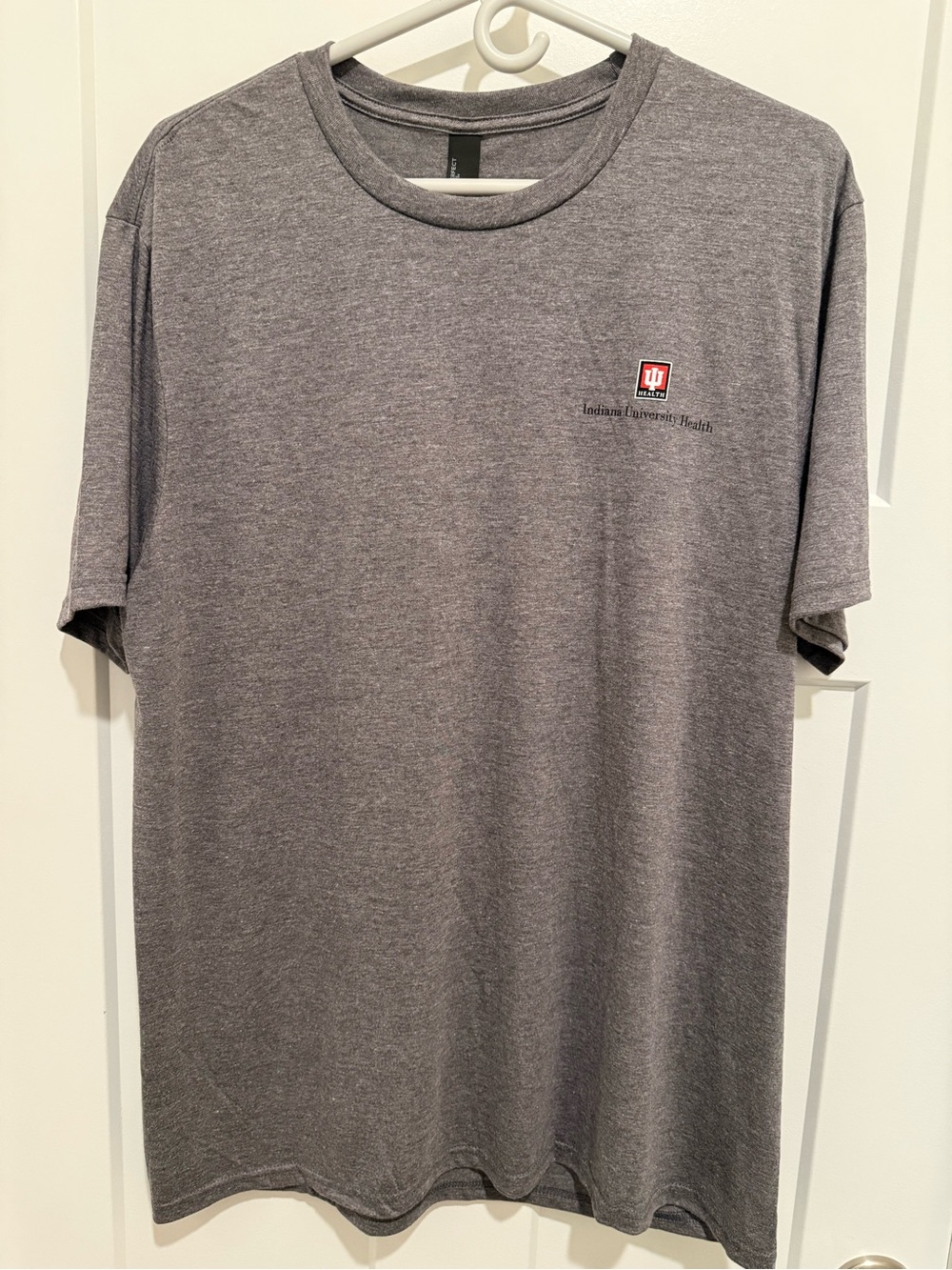 Indiana University Health Logo Unisex Heather Gray short sleeved Tshirt size XL